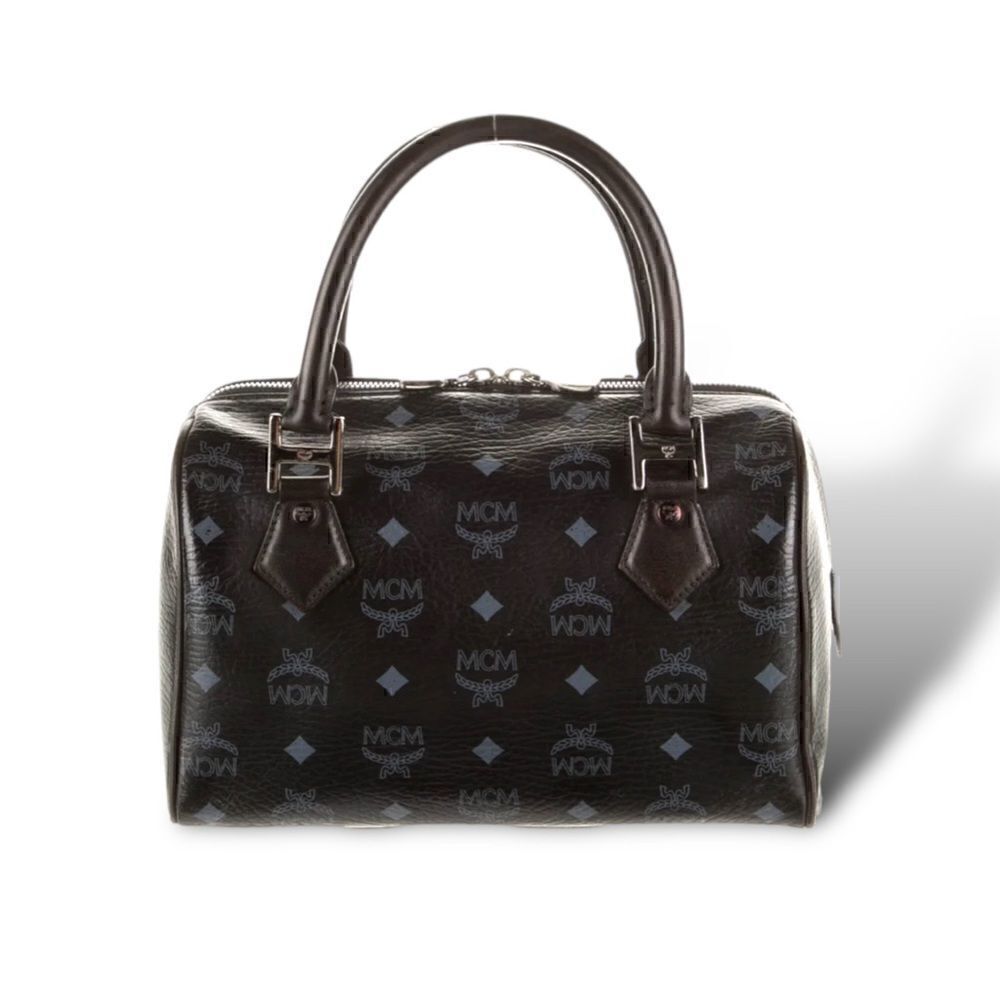 MCM Visetos Python Lion Princess Boston Top Handle Bag - Picture 6 of 13